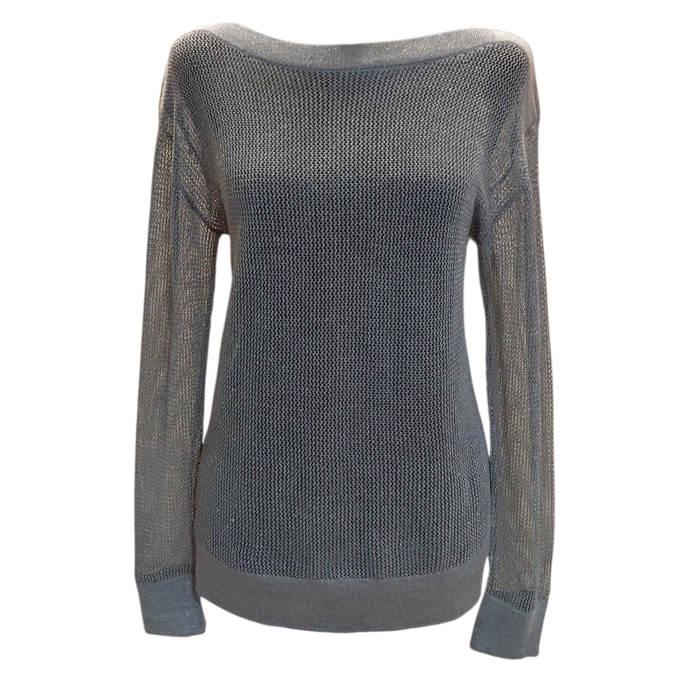 "Michael Kors" Sz.S NWOT Silver Mesh Knit Top MSRP:$100+ No flaws Like new cond.